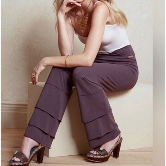 Matilda Jane Pants - Matilda Jane Tiered Finn Flare Pull on Pant Size XL Blue Benny Style